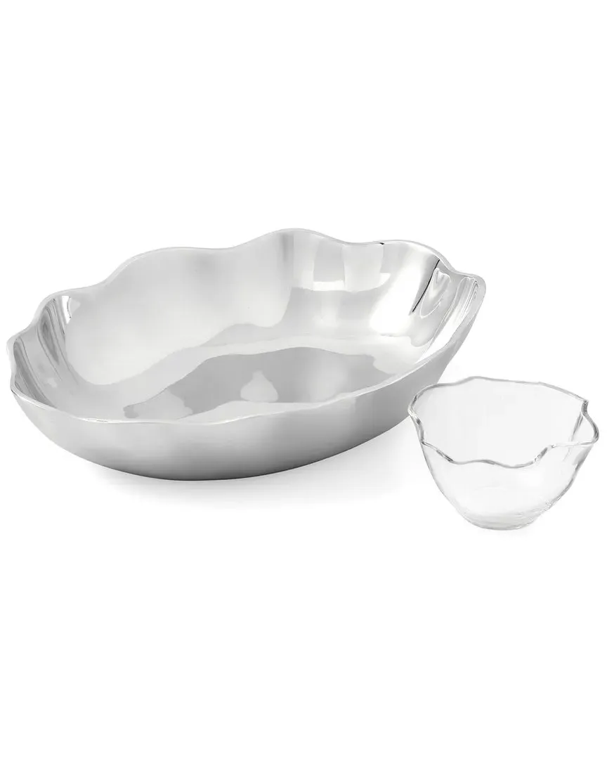 Sophie Conran 2-Piece Chip & Dip Server - Silver image