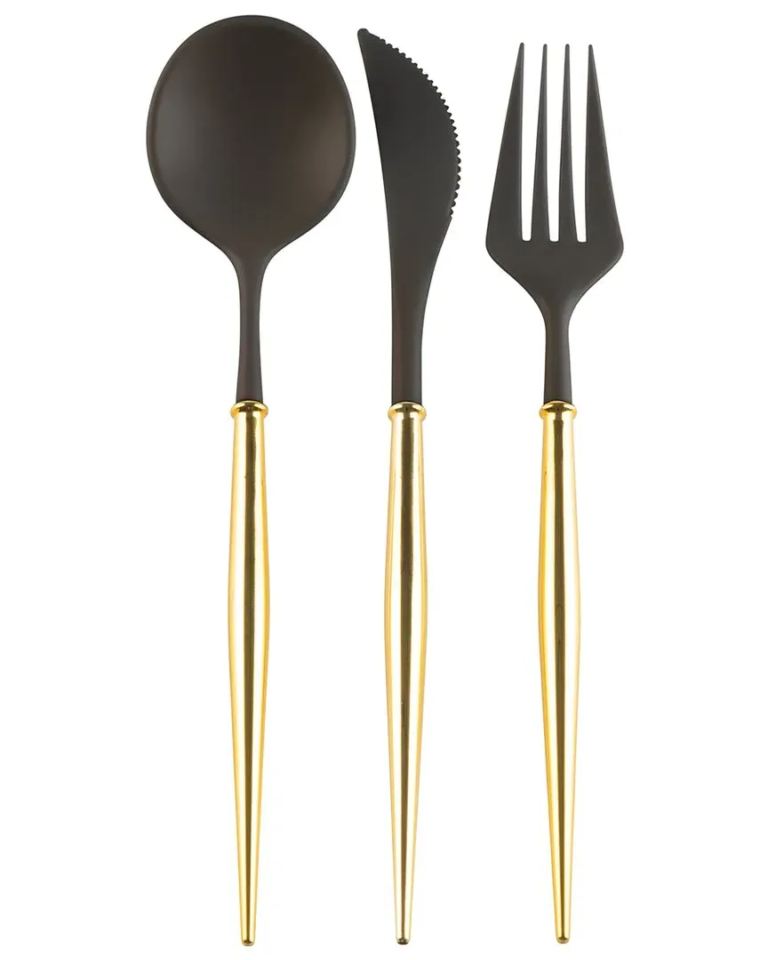 36-Piece Flatware Set - Black, ABS Plastic image