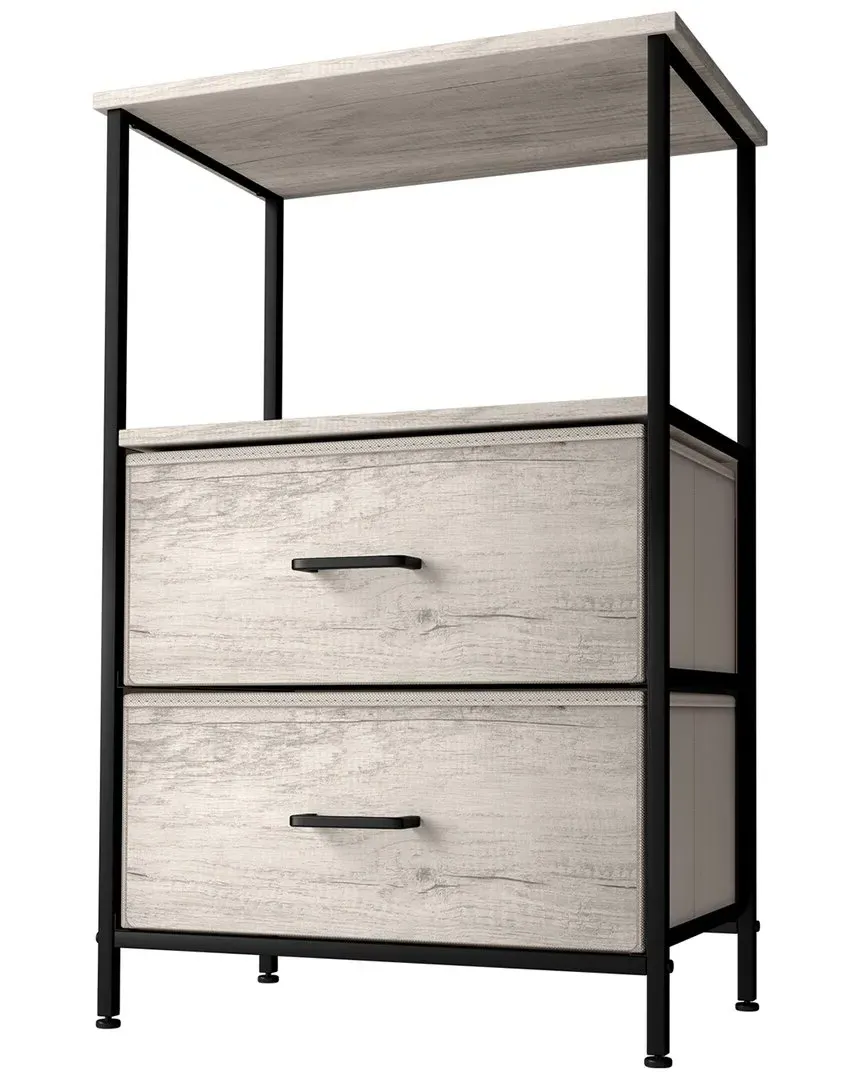 2 Drawer End Table - Grey image