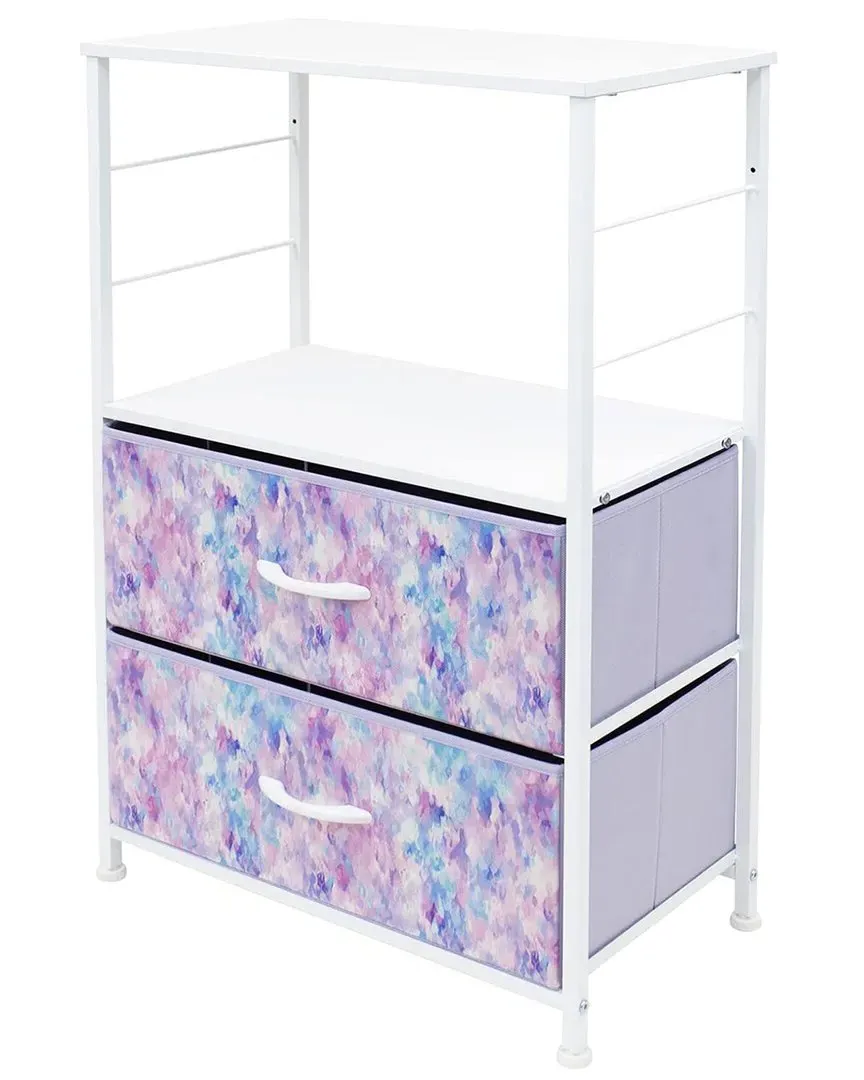 2 Drawer End Table - Purple