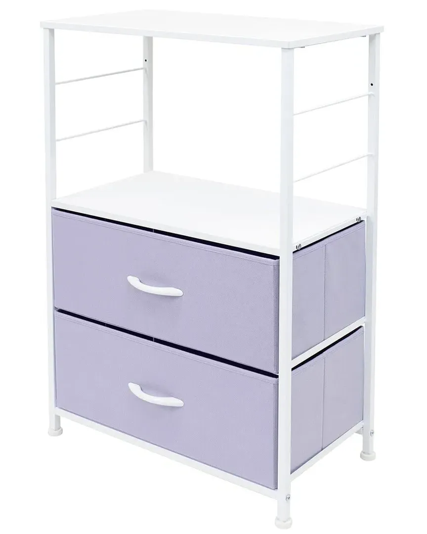 2 Drawer End Table - Purple