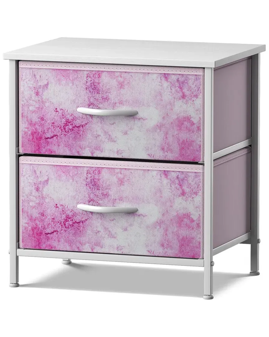2 Drawer Nightstand - Pink