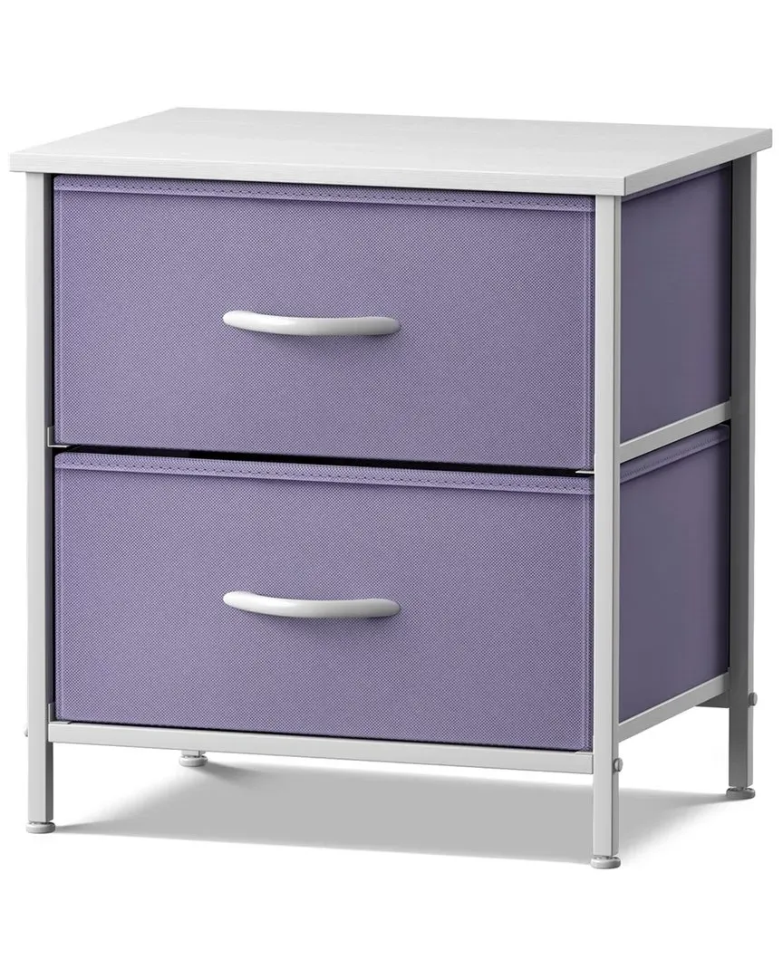 2 Drawer Nightstand - Purple