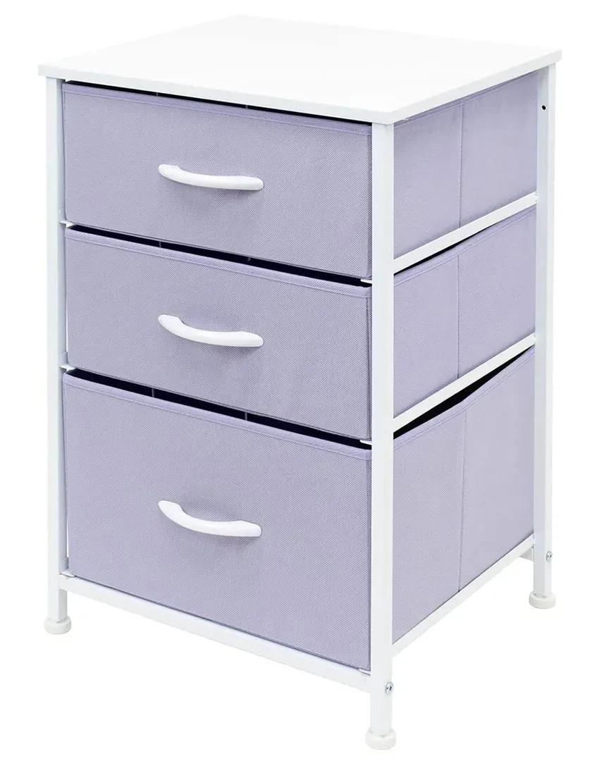 3 Drawer End Table - Purple