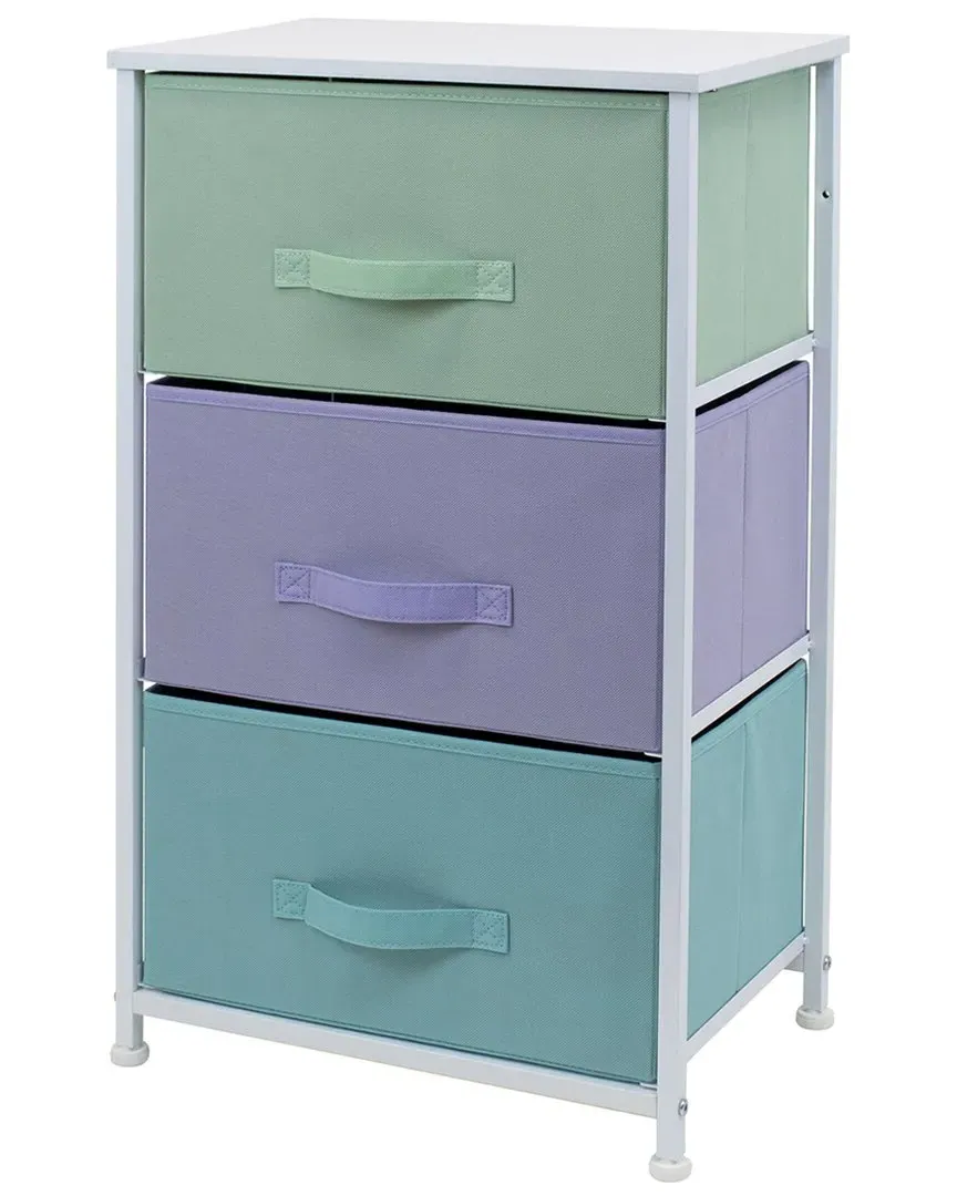 3-Drawer Nightstand - Pastel image
