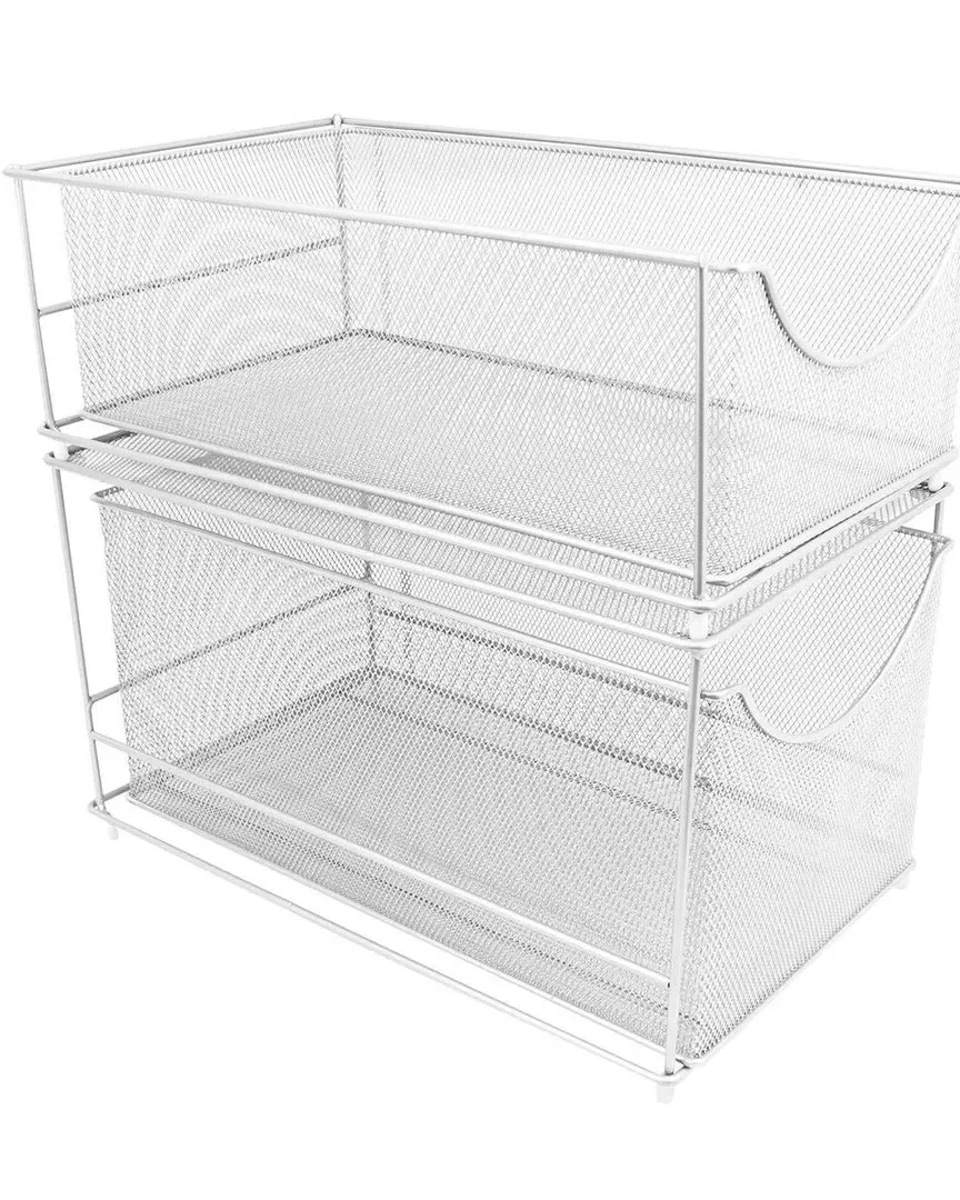 Cabinet Organizer Set - Silver, Steel Mesh