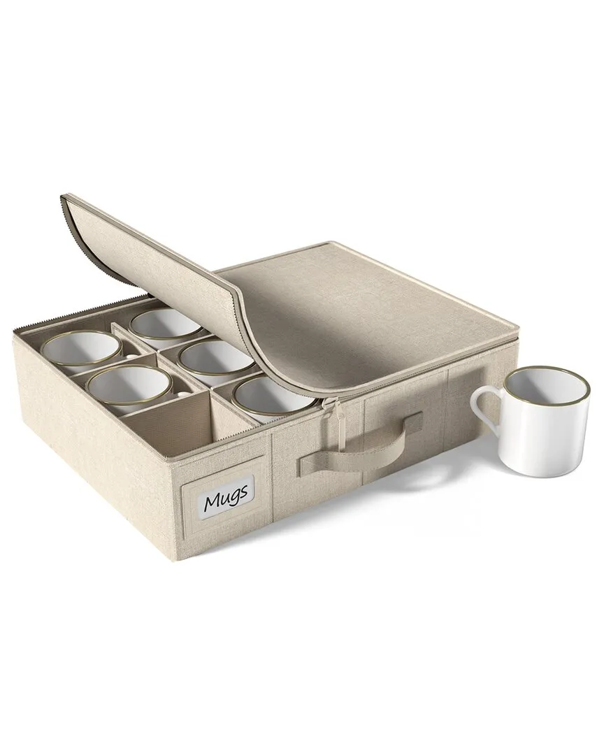 Coffee Mug & Glass Organizer - Beige image