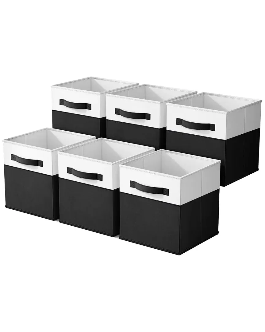 Foldable Storage Cube Bins - Black, Fabric image
