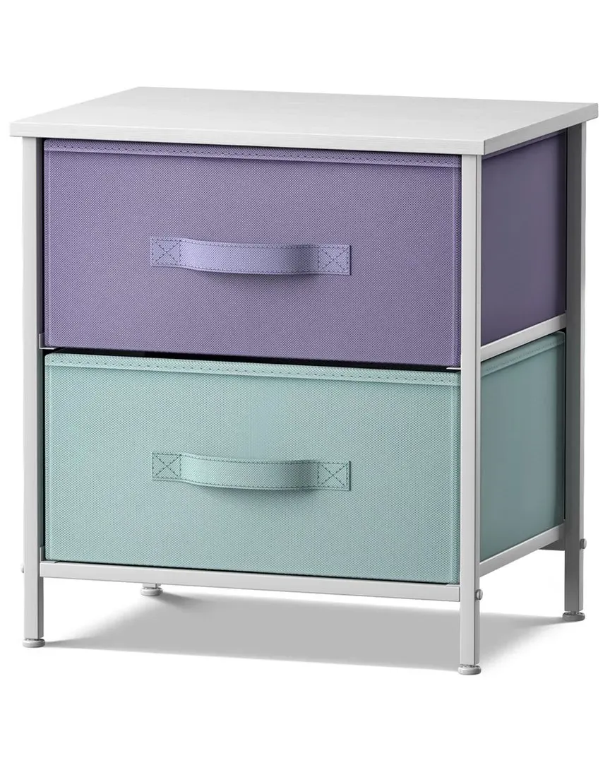 Nightstand with 2 Drawers - Pastel