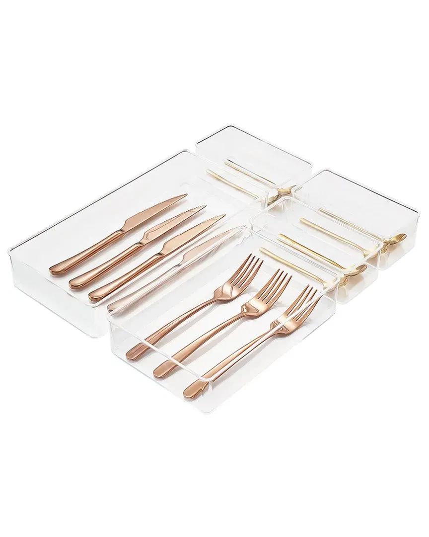 Sorbus 5-Piece Kitchen Drawer Organizer Set - Clear image