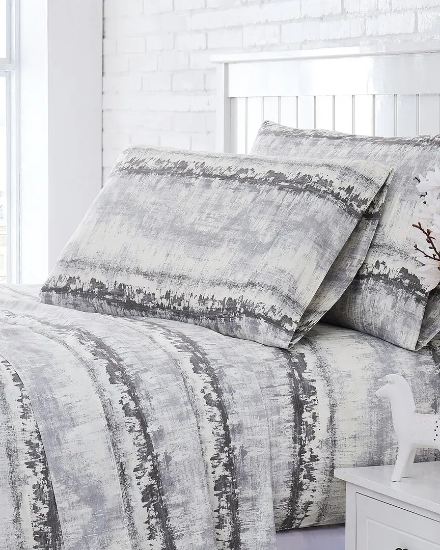 Abstract 300TC Sateen Extra Deep Pocket Sheet Set - Grey