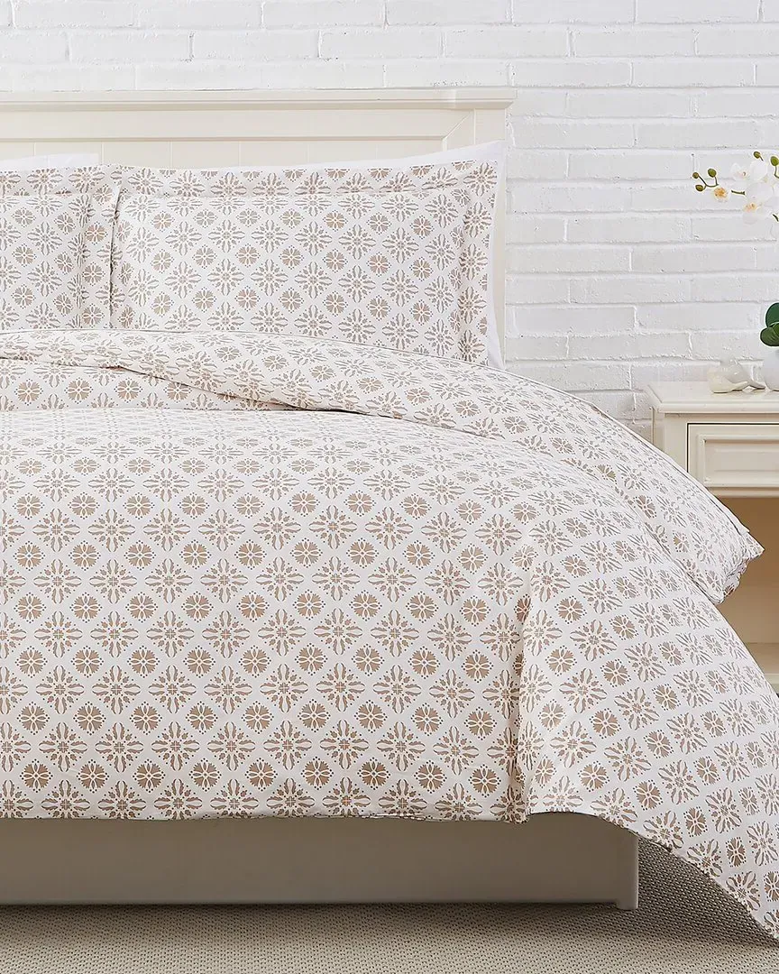 Aztec Dream 300Tc Sateen Duvet Set - Taupe, Cotton image