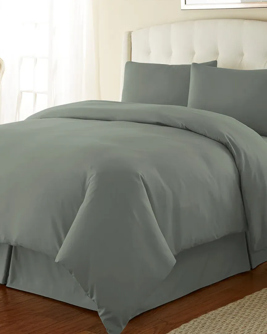 Essential Duvet Cover Set - Dark Green, Microfiber