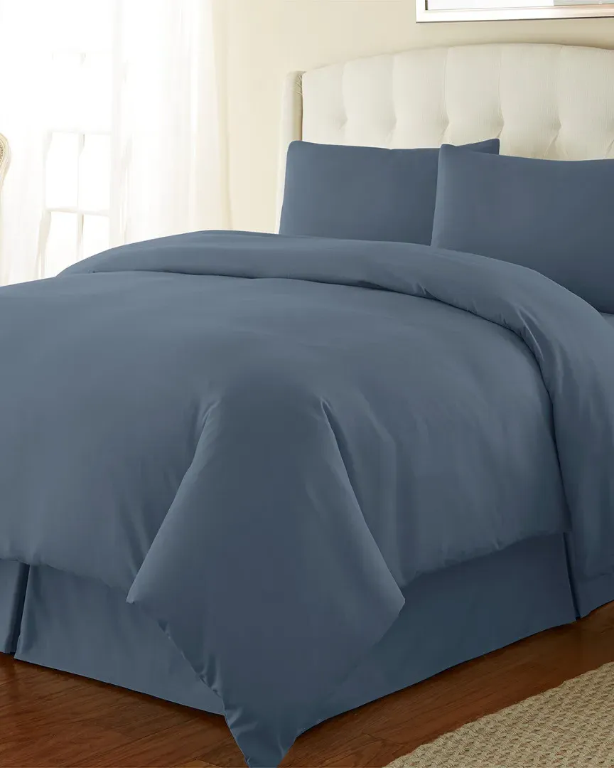 Essential Duvet Cover Set - Steel Blue Teal, Microfiber