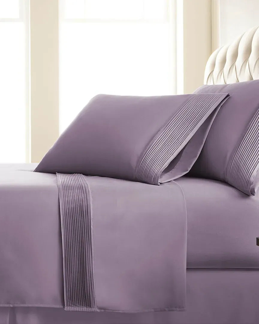 Extra Deep Pocket Pleated Sheet Set - Lavender, Microfiber