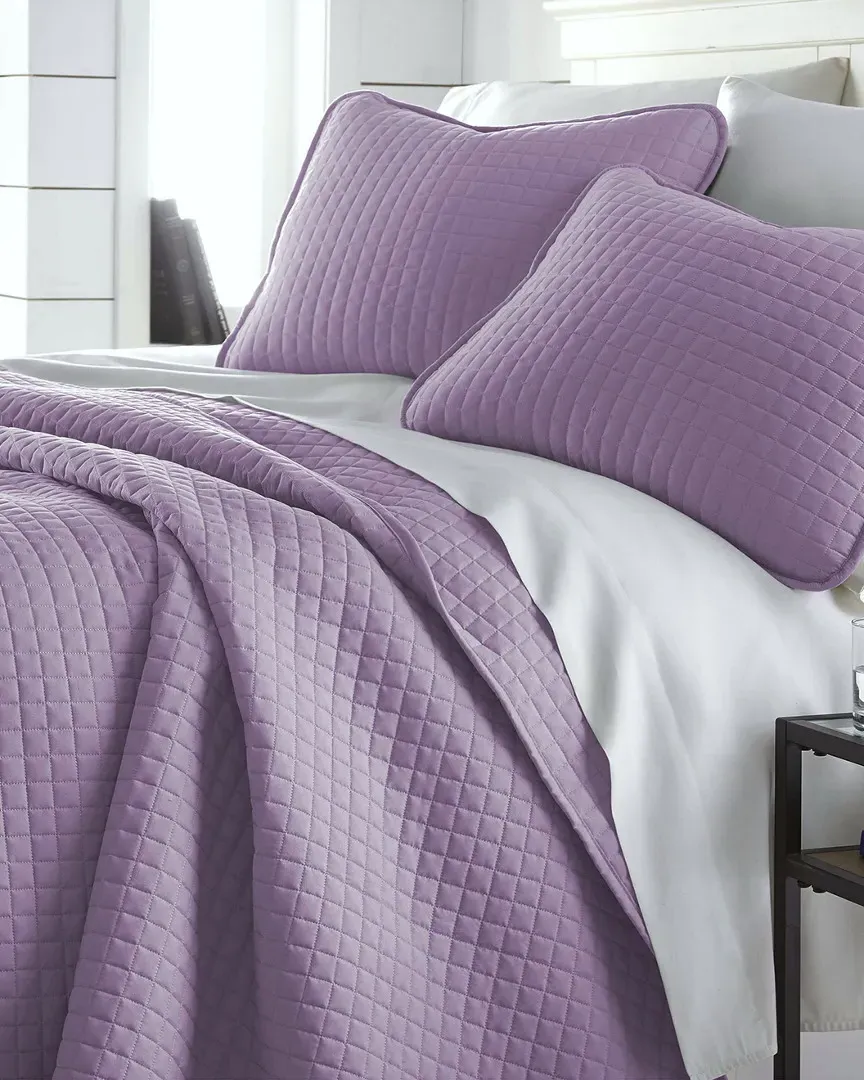 Geometric Quilt Set - Lavender, Microfiber