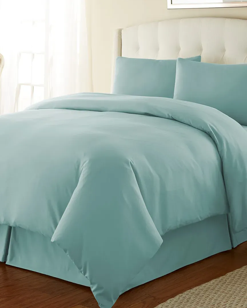 Pretty Oversized Easy Care Duvet Cover Set - Blue, Microfiber image