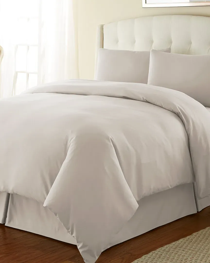Pretty Oversized Easy Care Duvet Cover Set - Bone, Microfiber