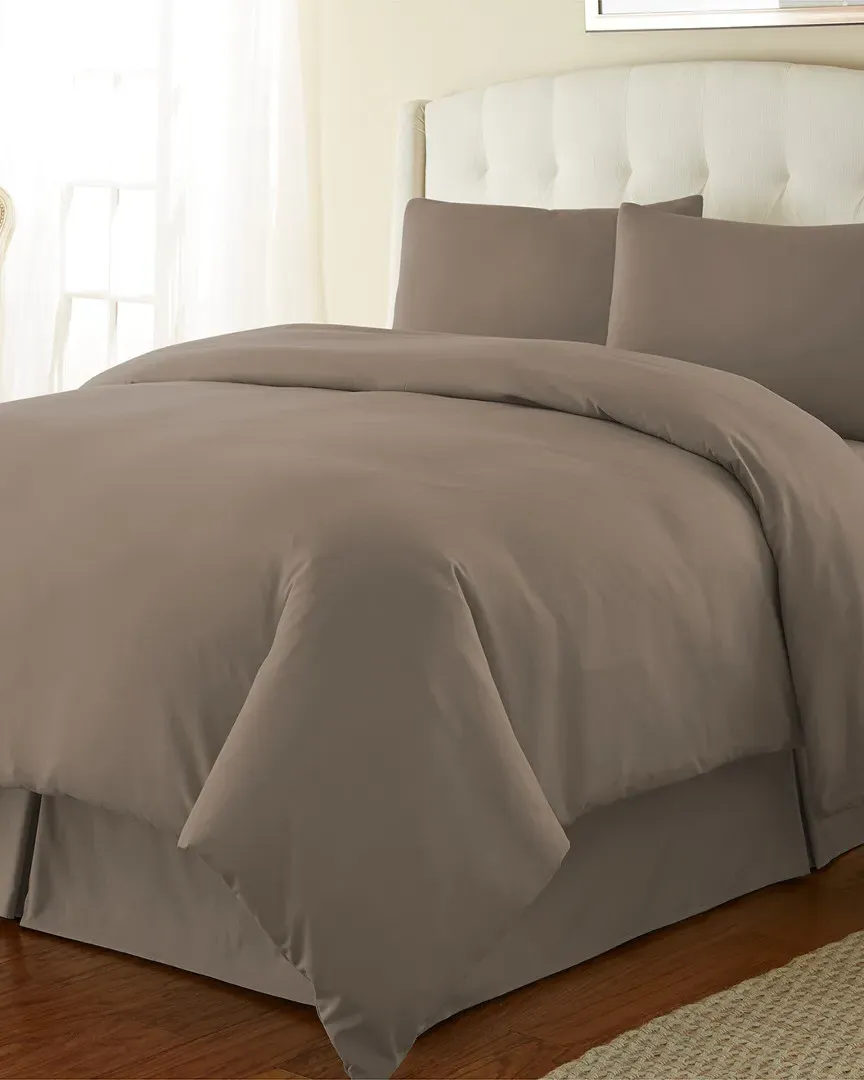 Pretty Oversized Easy Care Duvet Cover Set - Dark Taupe