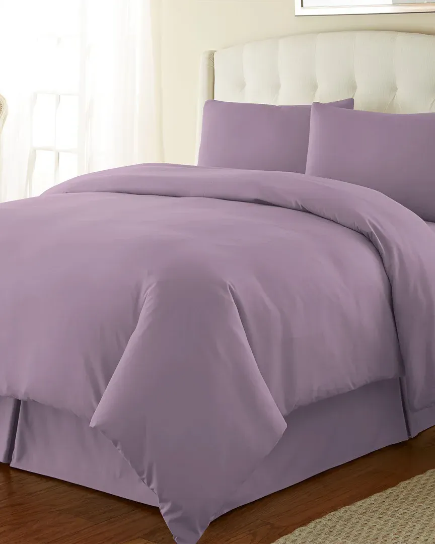 Pretty Oversized Easy Care Duvet Cover Set - Lavender, Microfiber