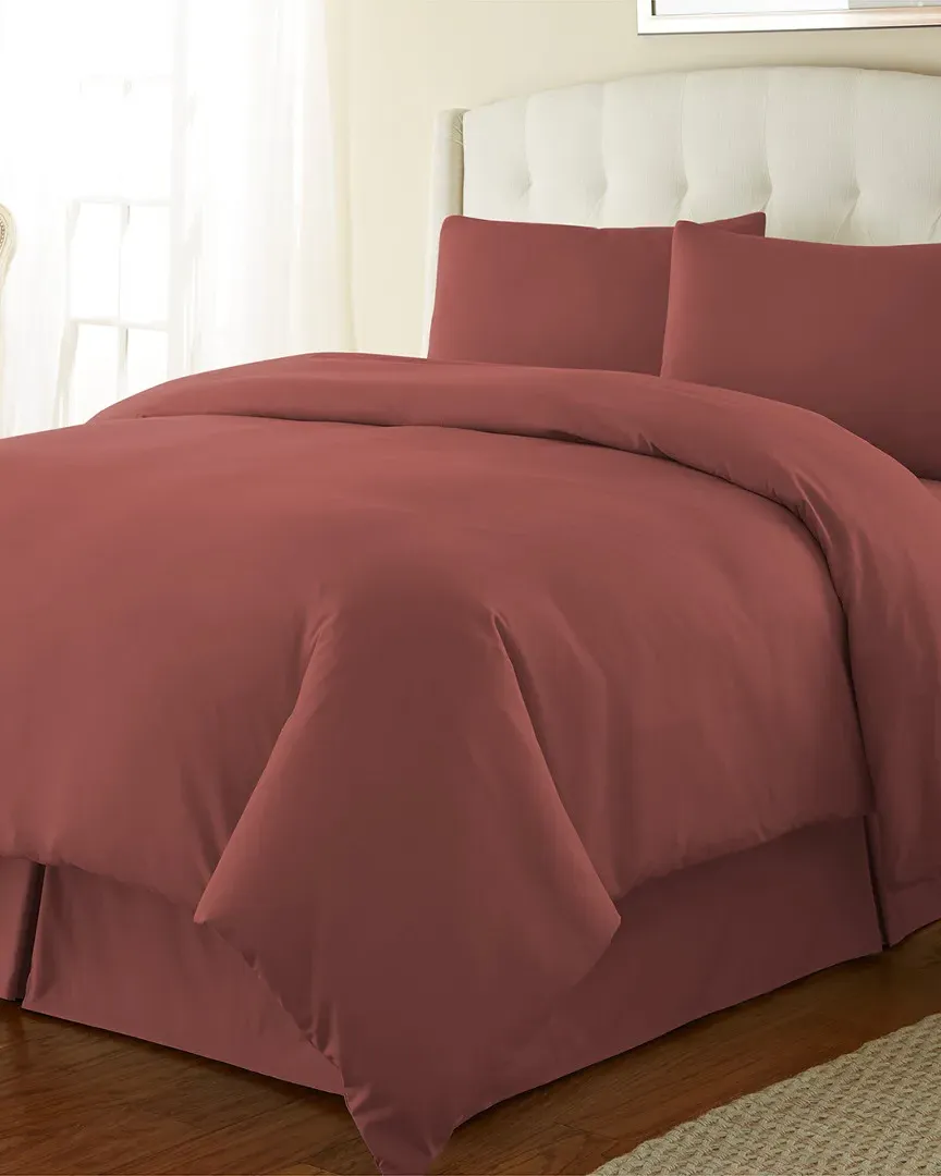 Pretty Oversized Easy Care Duvet Cover Set - Red, Microfiber