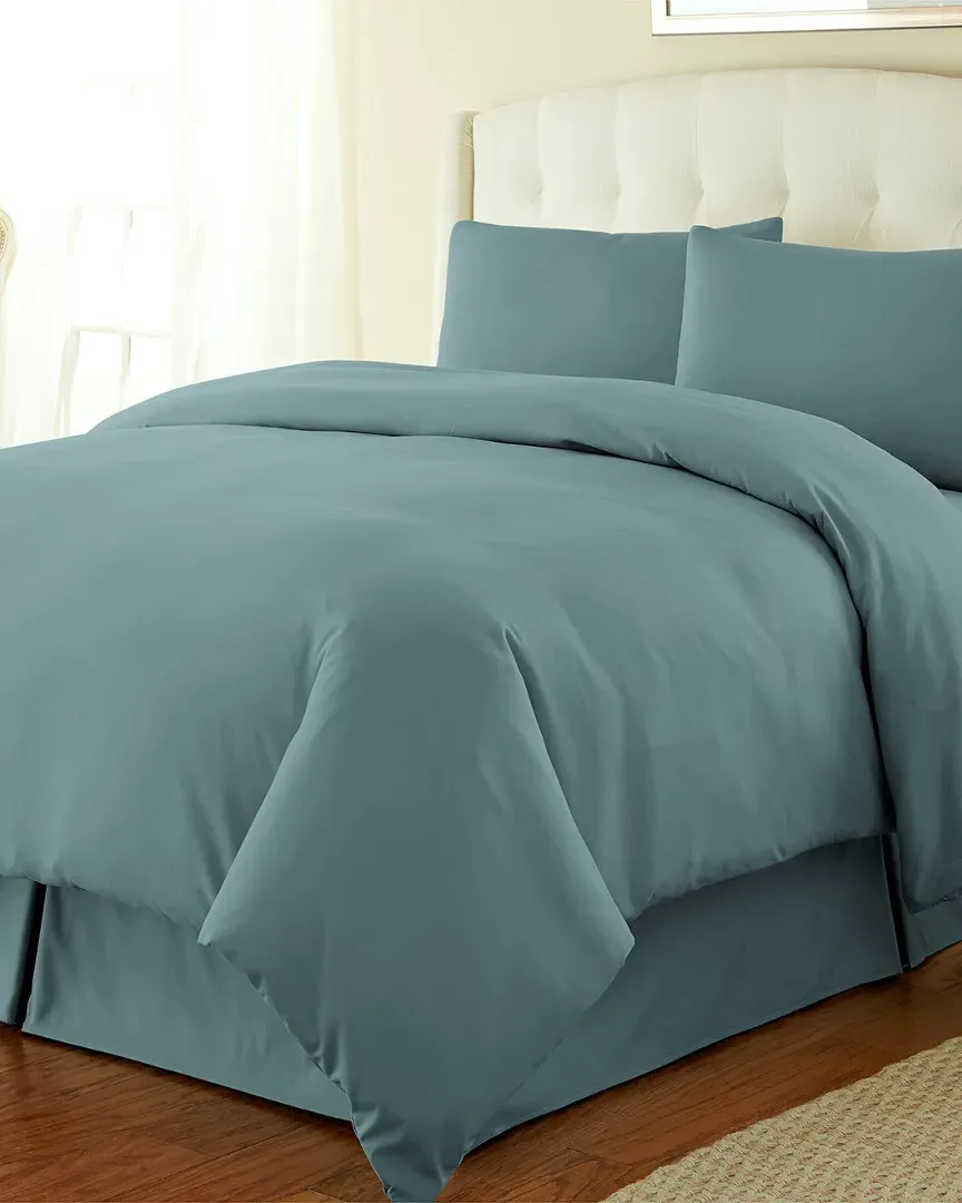 Pretty Oversized Easy Care Duvet Cover Set - Teal, Microfiber
