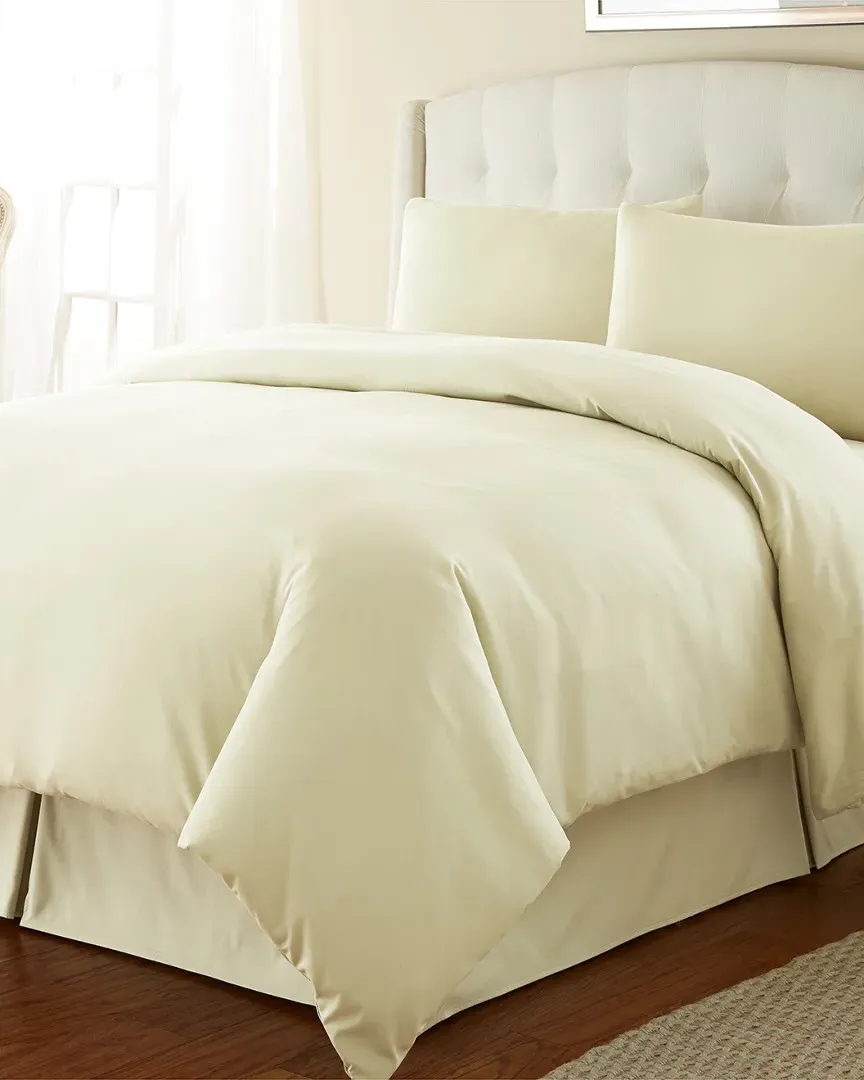 Pretty Oversized Easy Care Duvet Cover Set - White, Microfiber