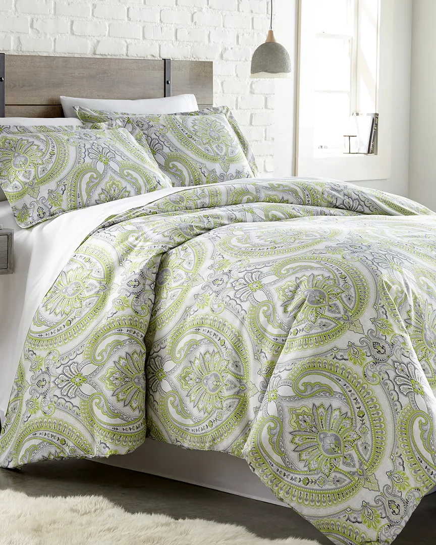 Pure Melody Paisley Printed Comforter Set - Green