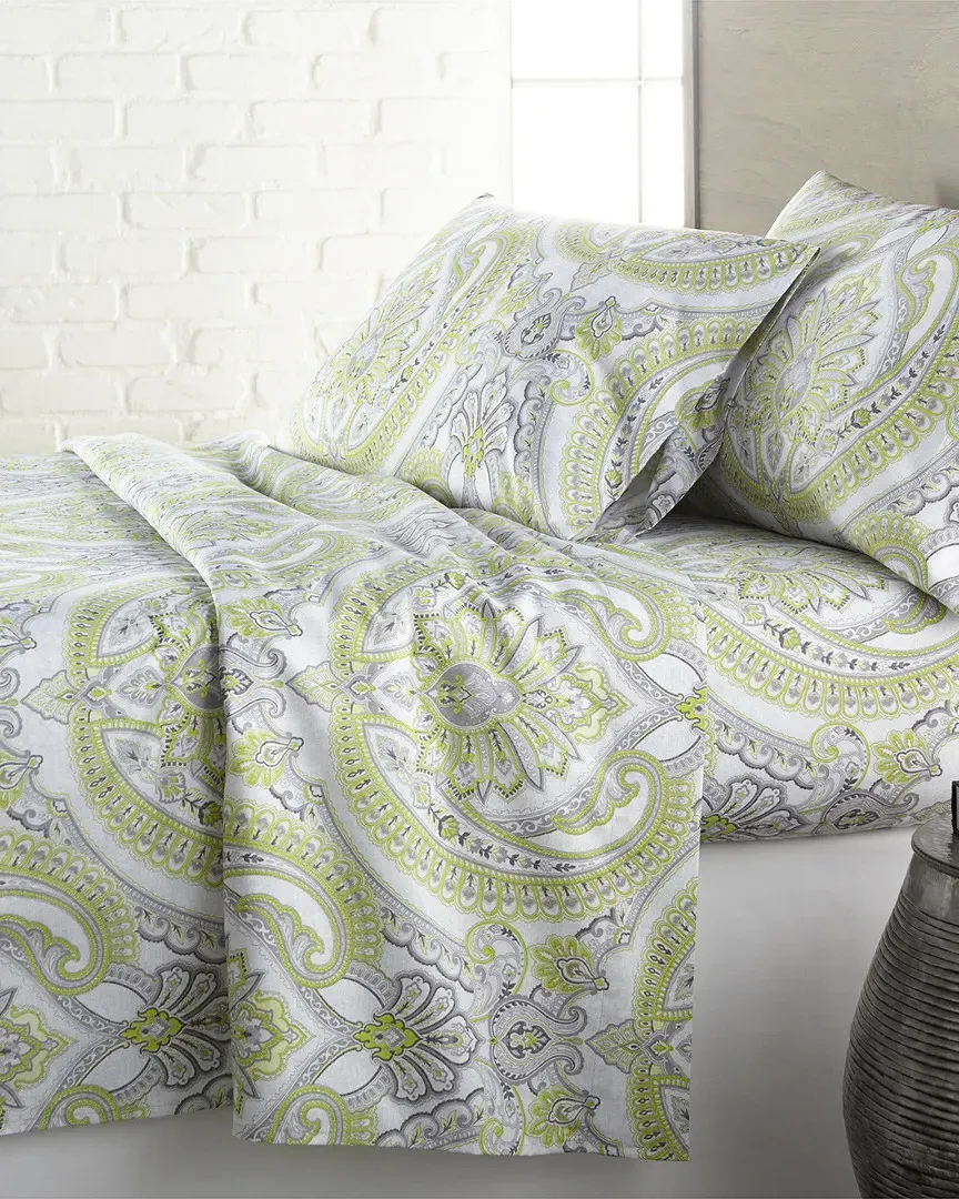 Pure Melody Paisley Printed Sheet Set - Green