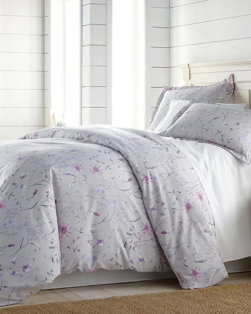Secret Meadow Comforter Set - Grey, Brushed Microfiber