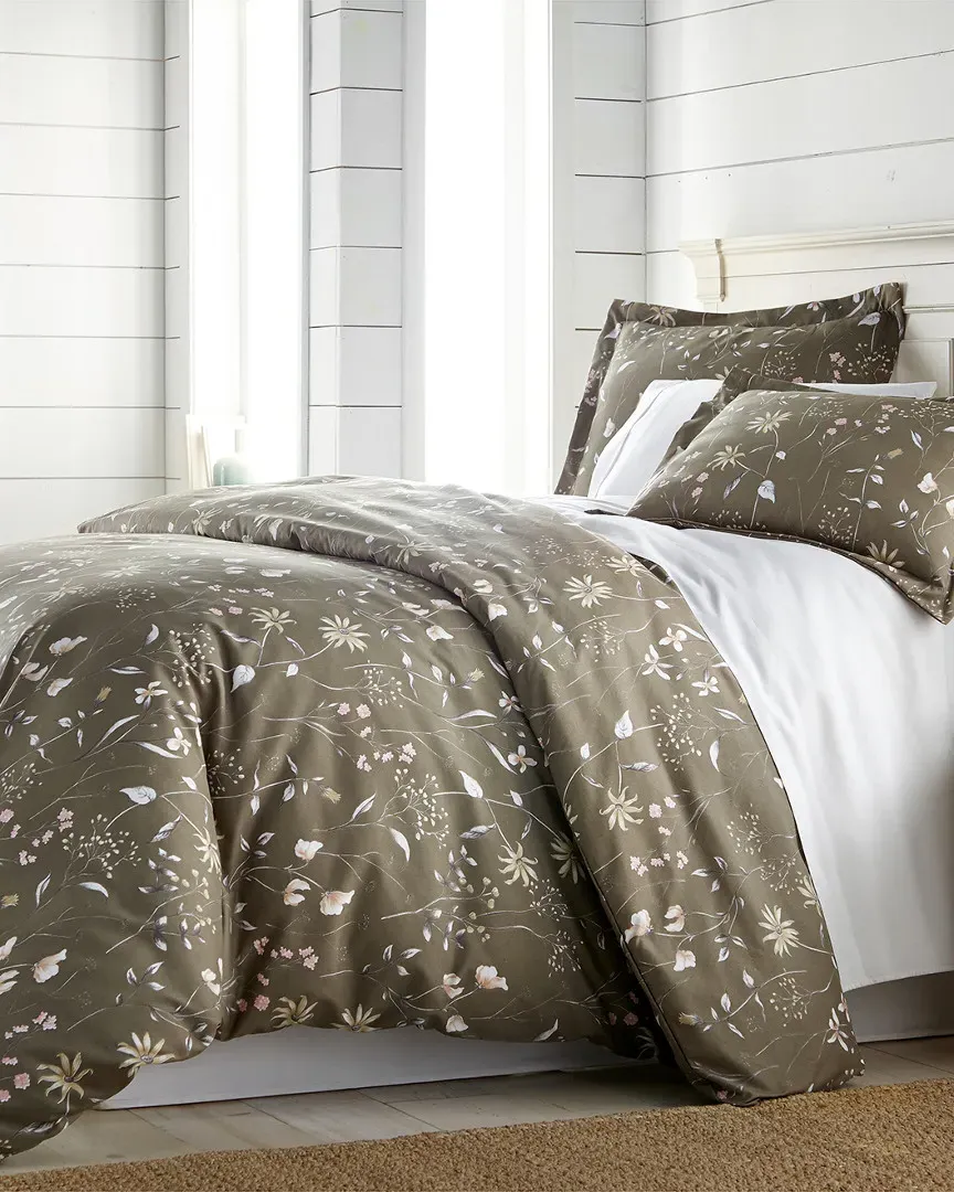 Secret Meadow Duvet Cover Set - Brown, Brushed Microfiber