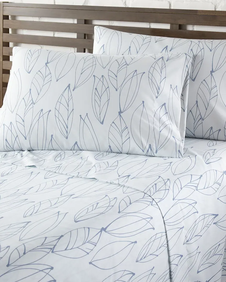 Southshore Linens Abstract Haze Sheet Set - White/Blue