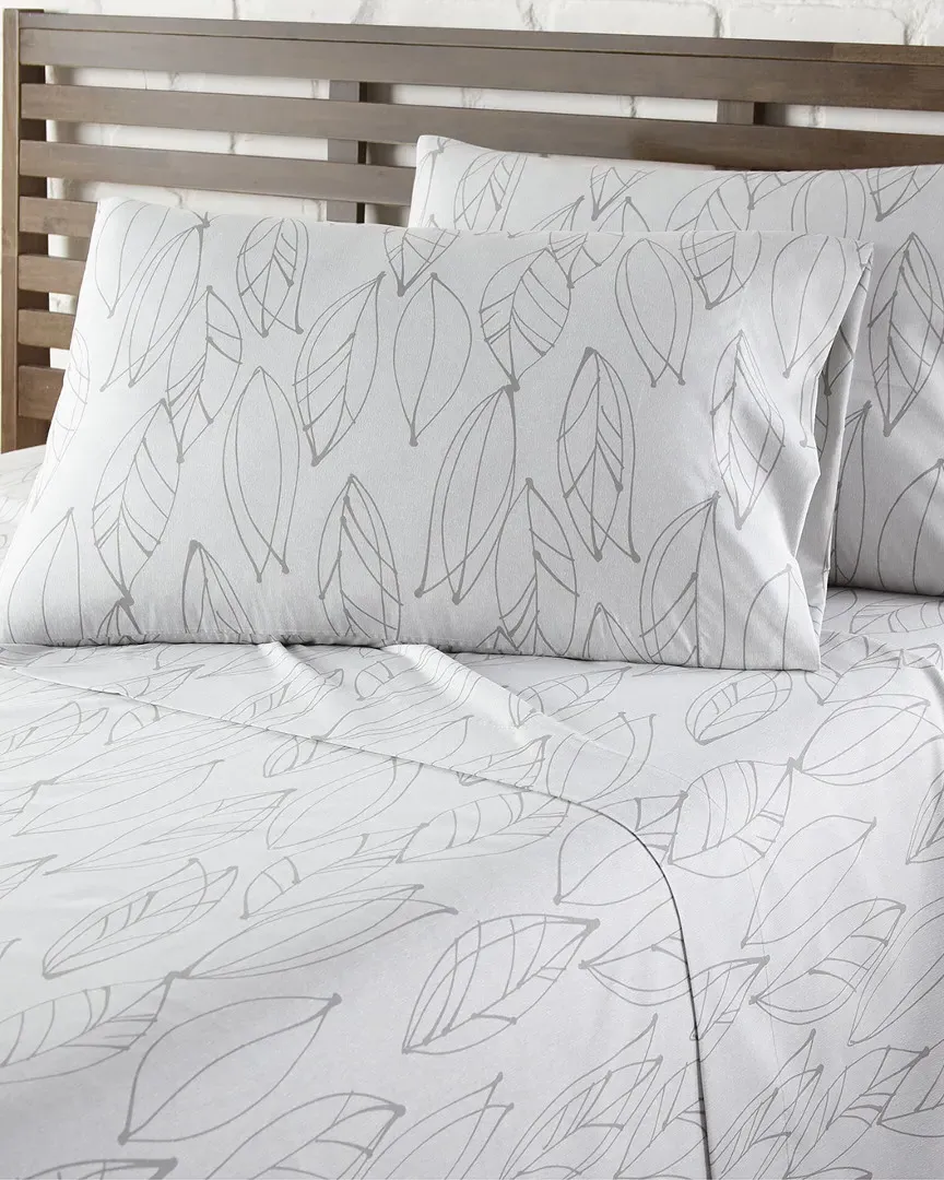 Southshore Linens Abstract Haze Sheet Set - White/Grey