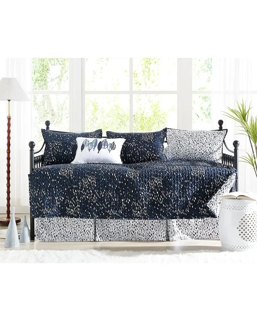 Botanical Leaves Daybed Cover Set - Blue, Microfiber