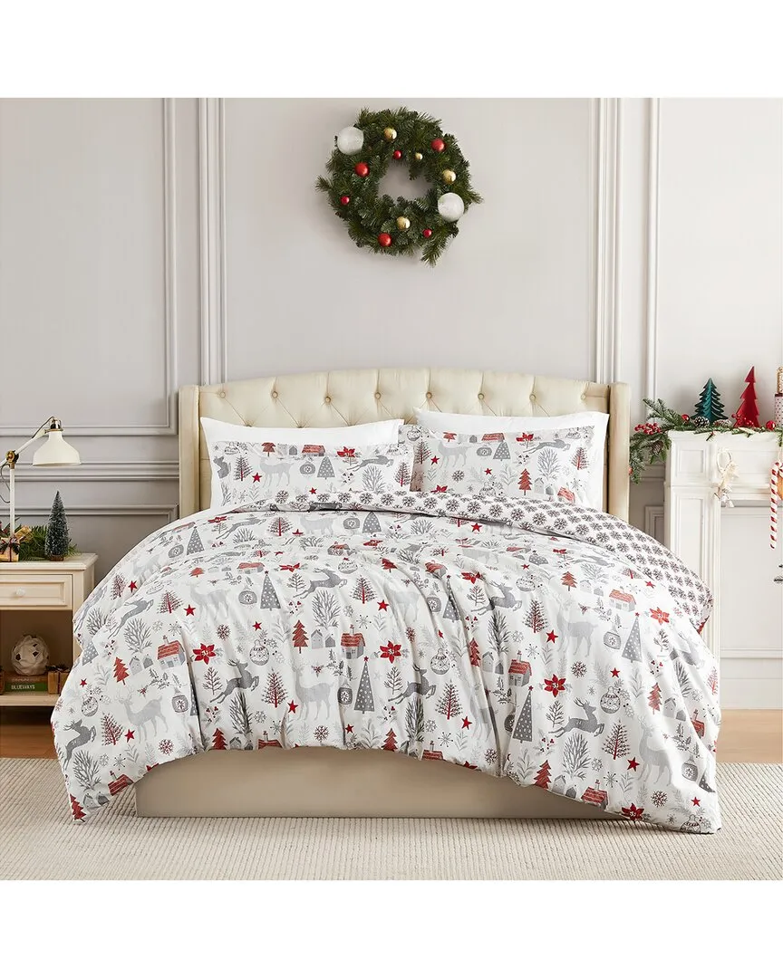 Holly Jolly Reversible Comforter Set - Microfiber
