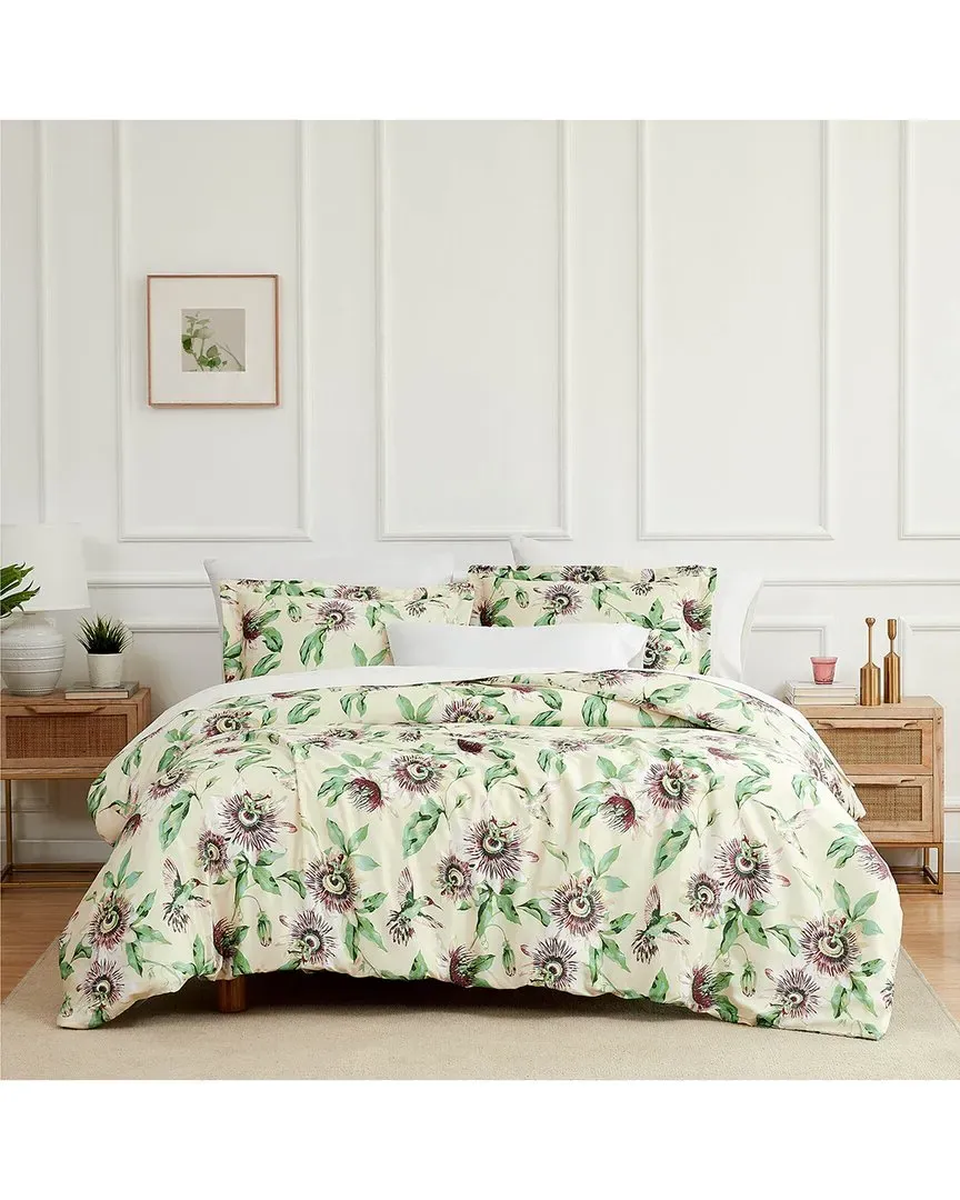 Passiflora Sateen Duvet Cover Set - Cream, Cotton image