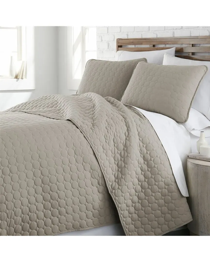 Vilano Lightweight Quilt Set - Sandy Taupe, Microfiber