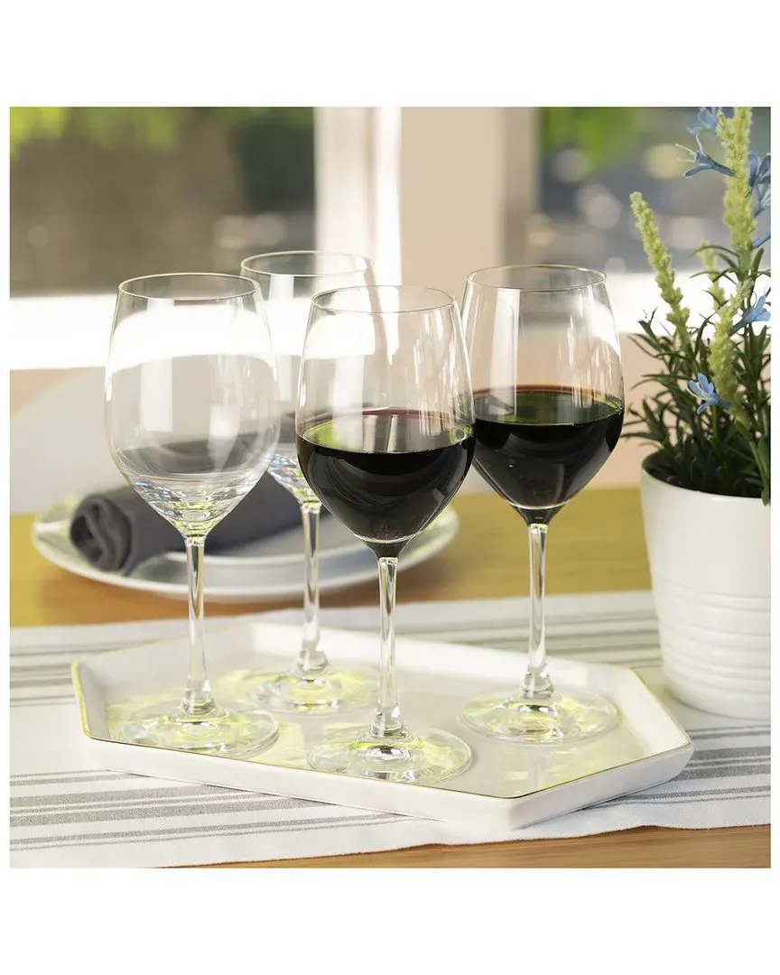 Vino Grande Red Wine Glasses Set of 4 - Lead-Free Crystal