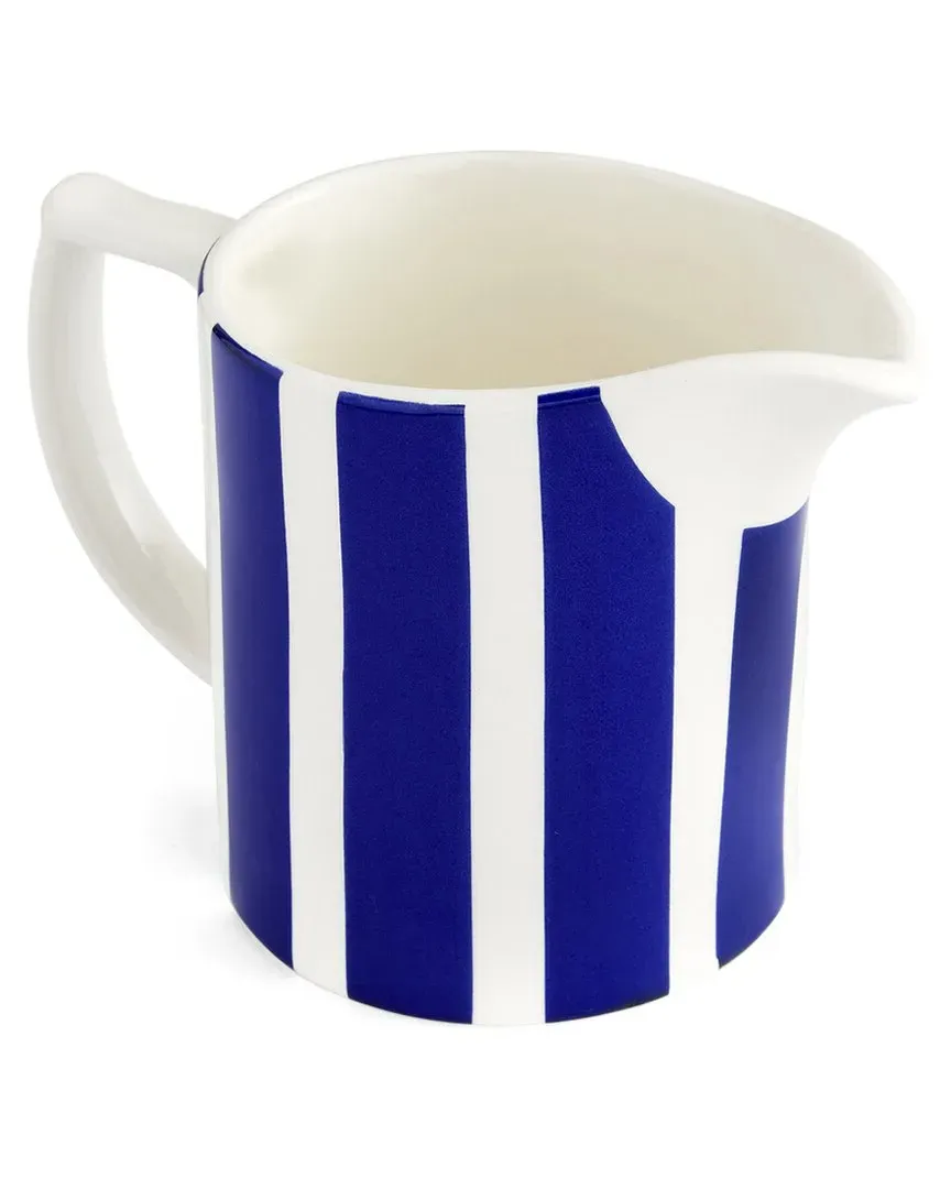 Blue Italian 10oz Steccato Milk Jug - Blue image