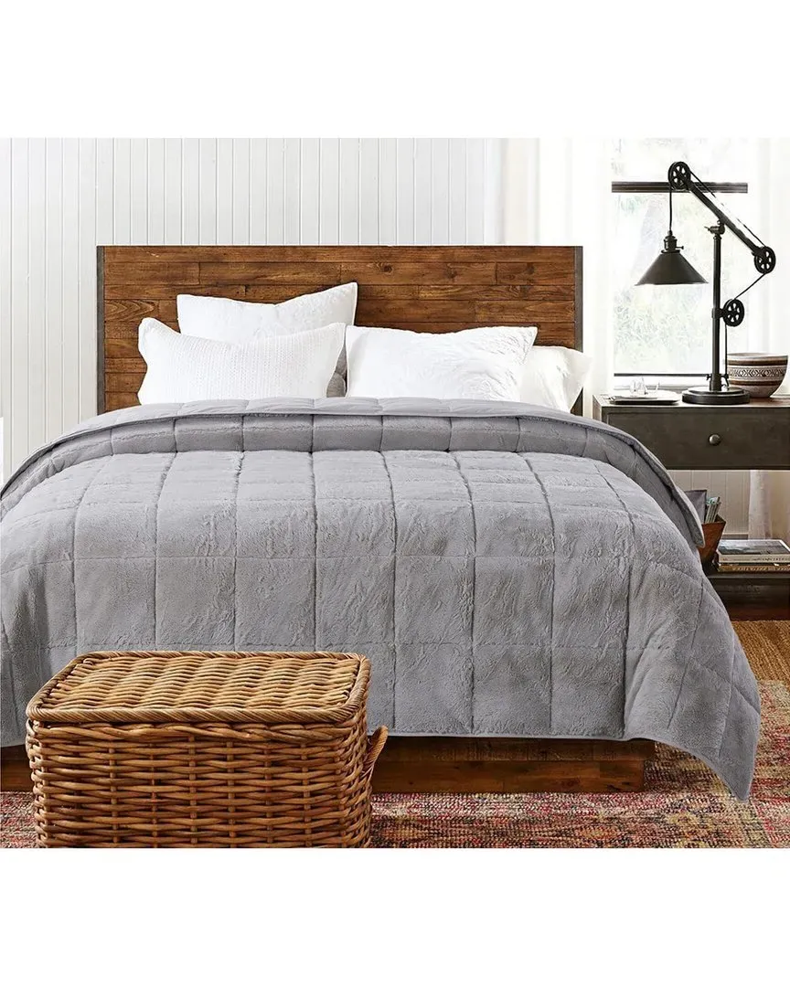 Cozy Down Alternative Reversible Blanket - Grey, Microfiber image