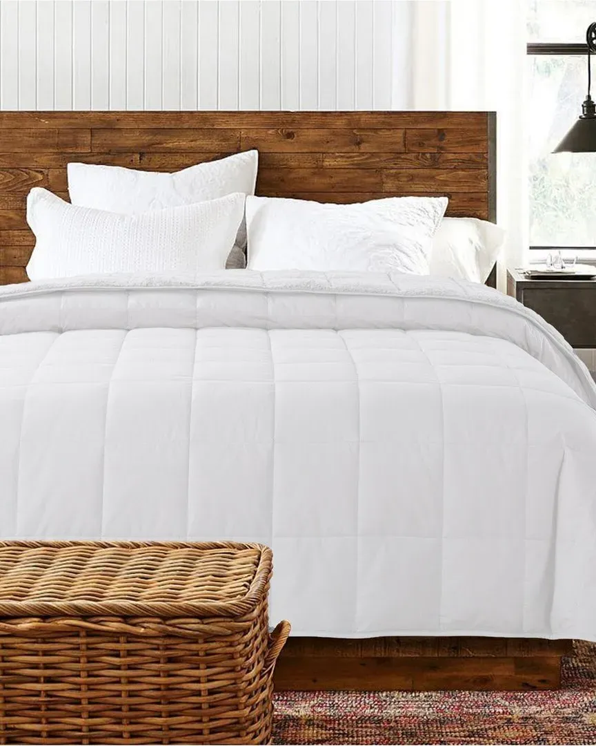 Cozy Down Reversible Comforter - White, Cotton image