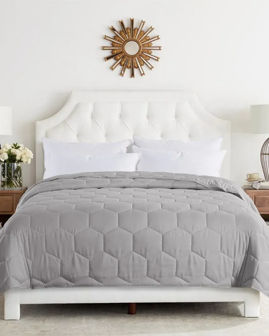 Honeycomb Stitch Down Alternative Blanket - Grey image