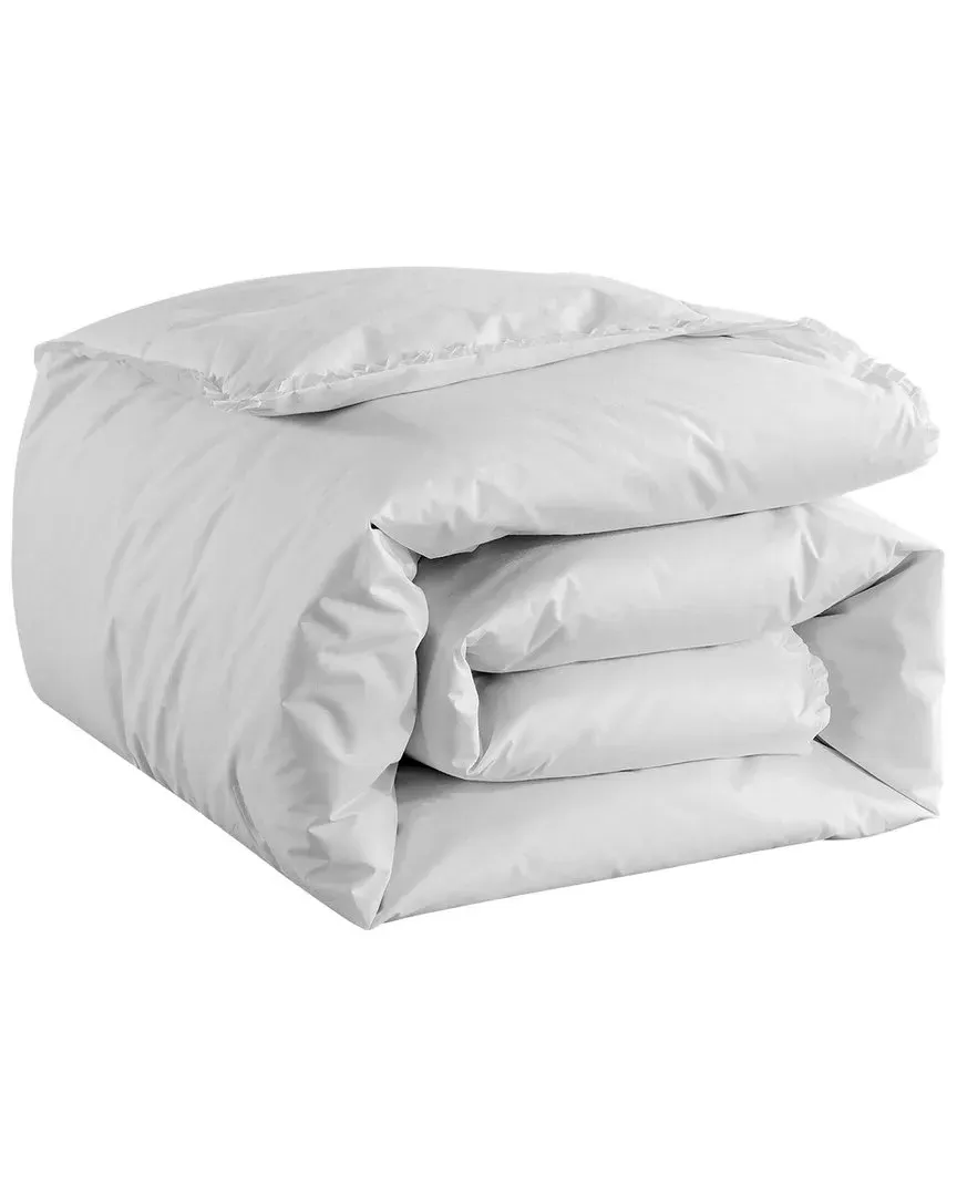 Ruffled Edge Down Comforter - Grey, Cotton