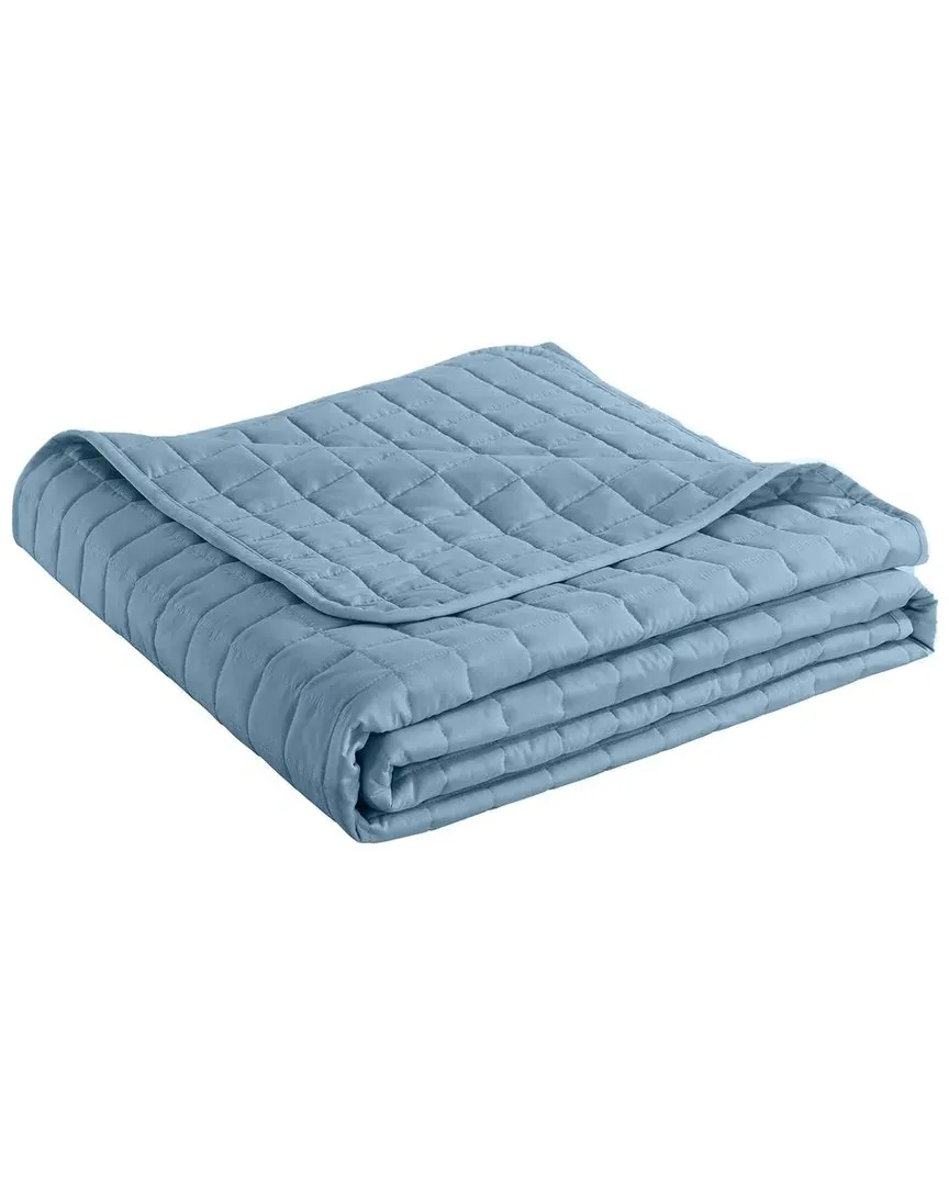 Velvet Trim Down Alternative Blanket - Blue, Microfiber image