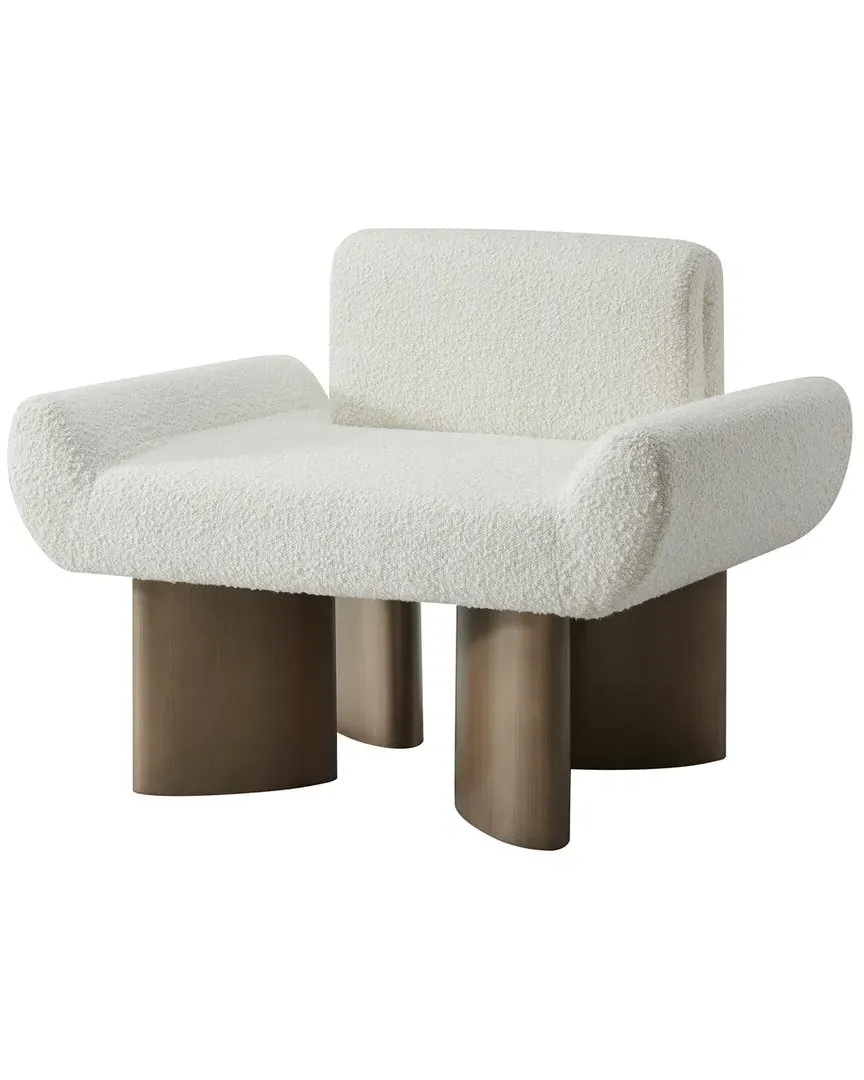 Coco Accent Chair - White, Boucle image