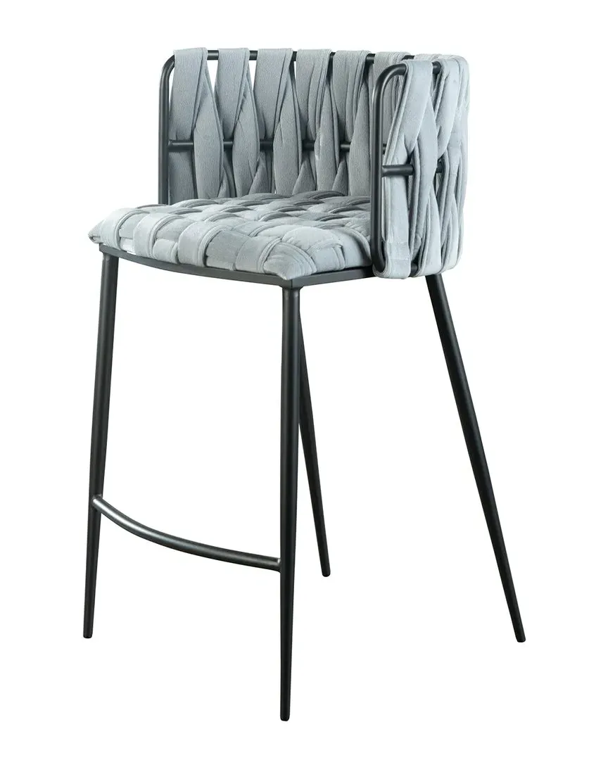 Milano Counter Chair - Black, Velvet