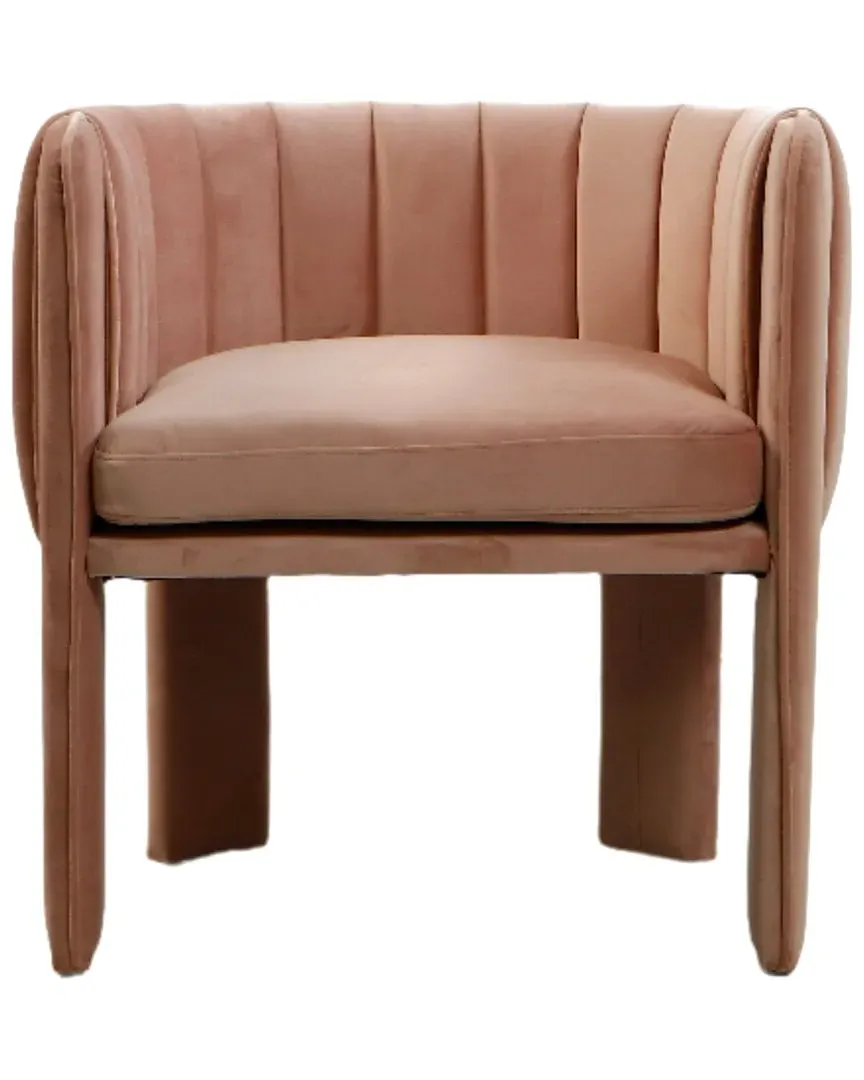 Olivia Barrel Chair - Blush, Velvet image