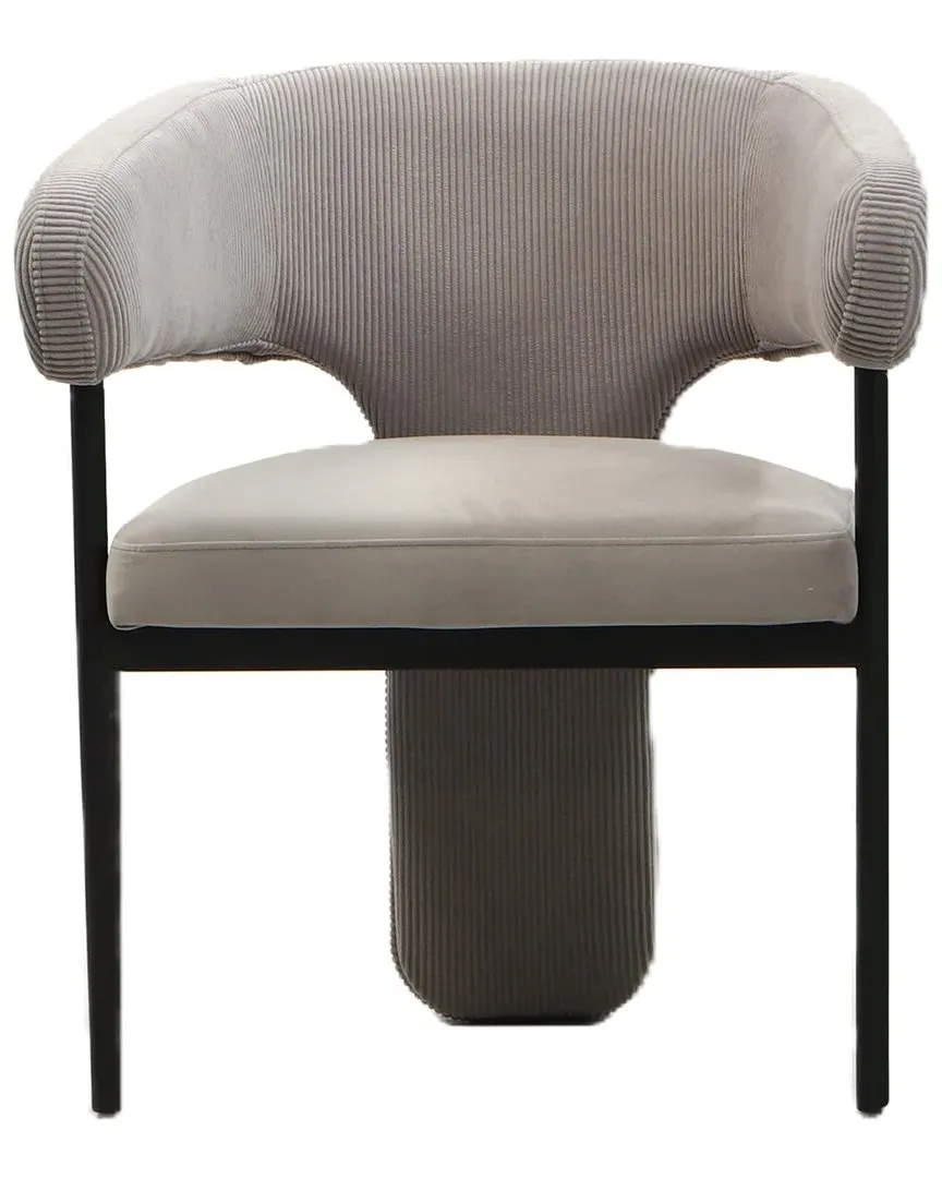 Sabrina Dining Armchair - Grey, Velvet image