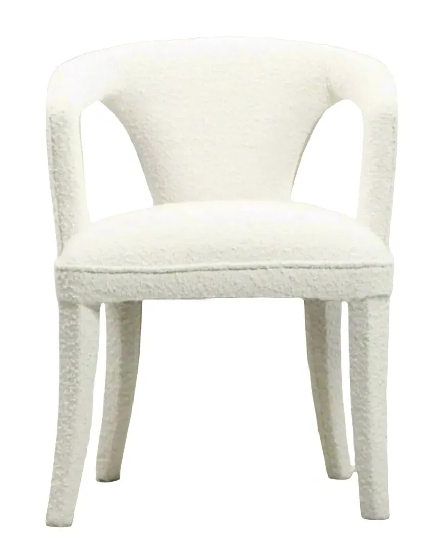 Swift Boucle Dining Armchair - White image