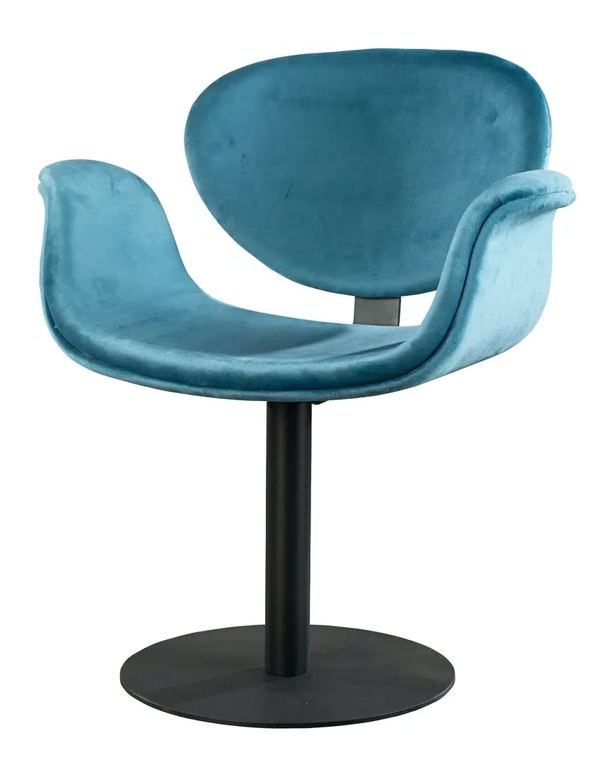 Tulip Swivel Chair - Blue, Boucle